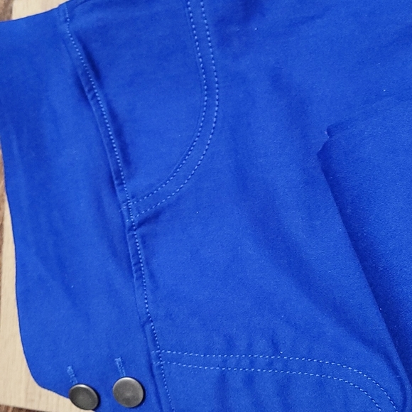 HUE Leggings Classic Smooth Denim Skim Sailor blue wide waistband XS SM New - Picture 6 of 11